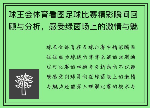 球王会体育看图足球比赛精彩瞬间回顾与分析，感受绿茵场上的激情与魅力